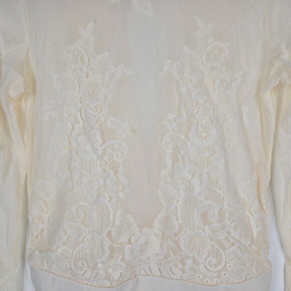 Free People x We Are HAH Women's Large Ivory Reversible Lacey Bodysuit NWT - Picture 2 of 11